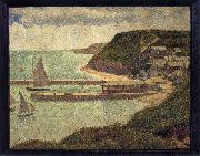 Georges Seurat The Flux of Port en bessin oil